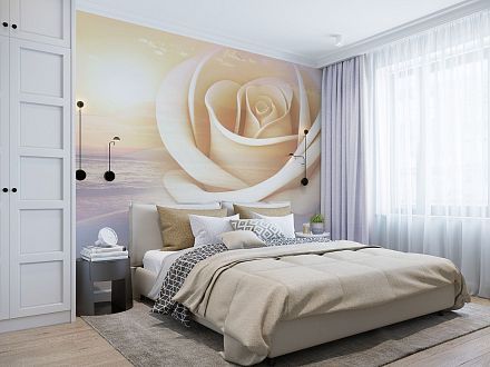 фотообои спальня роза фото 