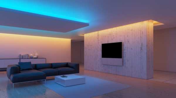 Как приклеить светодиодную ленту на потолок